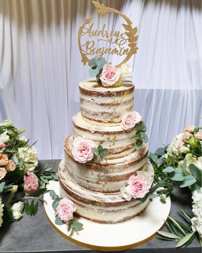 style de design pour gâteau de mariage